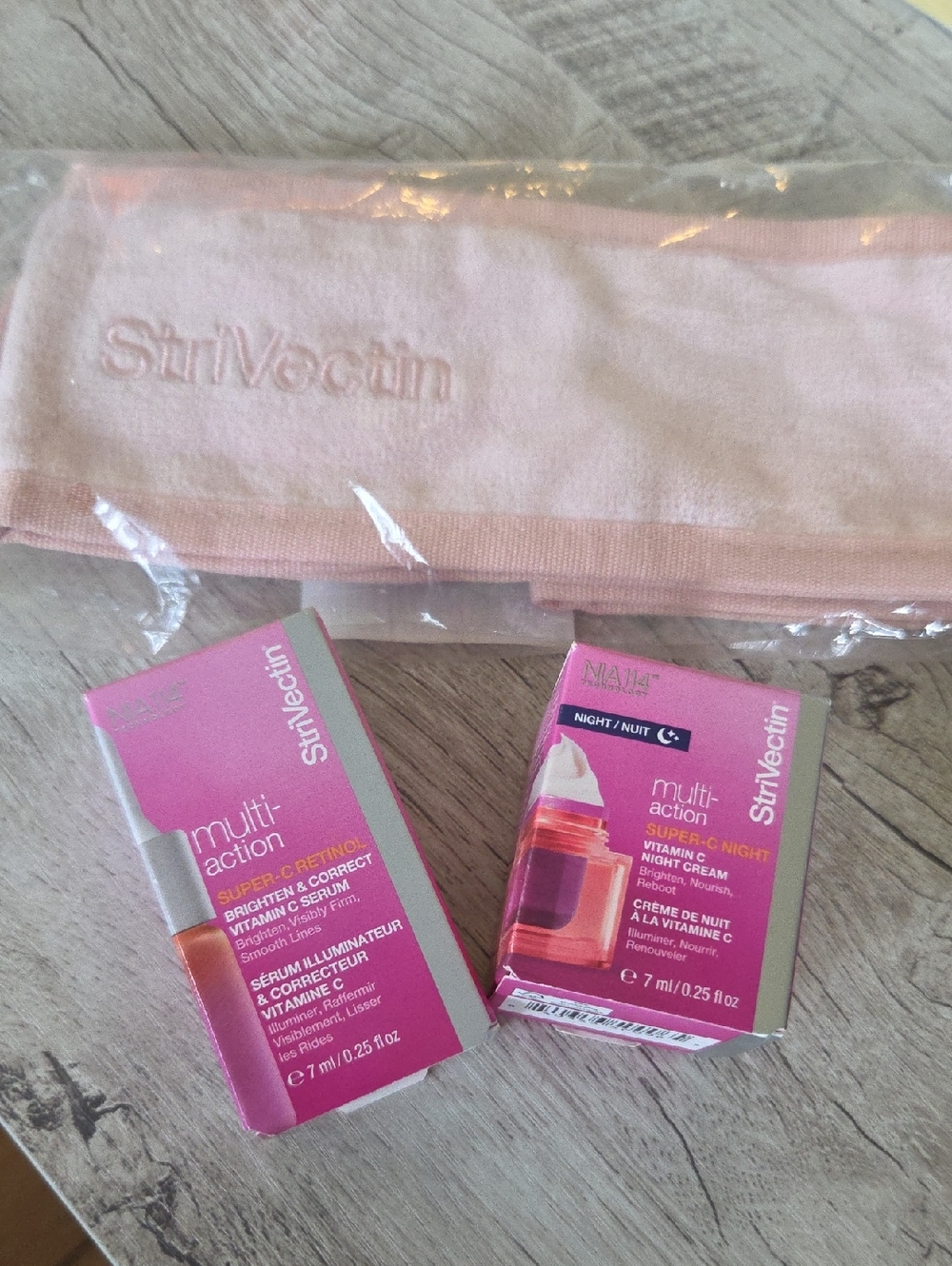 StriVectin Multi-Action Serum & Night Cream Set with Pink Headband
